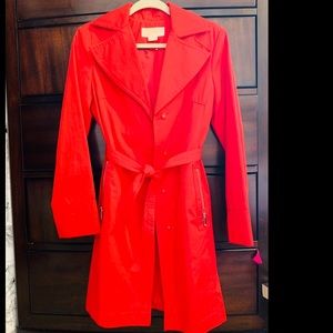 Michael Kors red trench coat 🧥